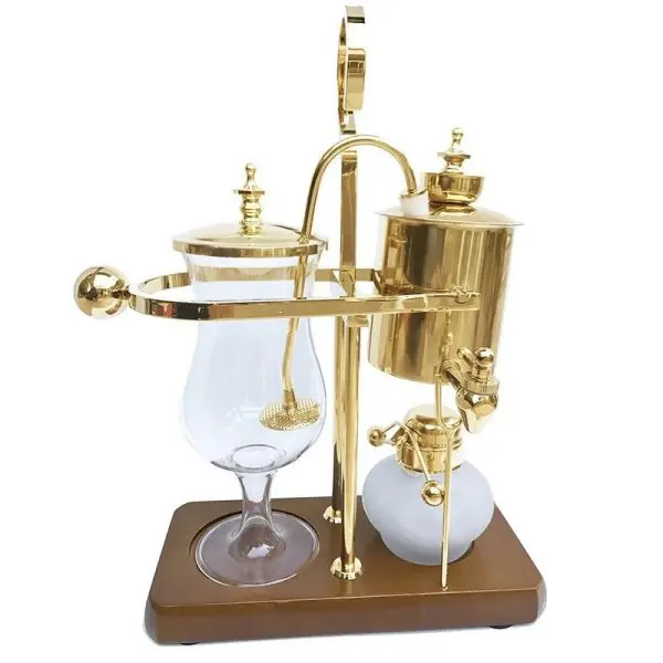 Cafetera Balancin Belga Dorada