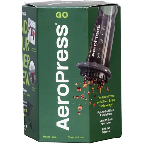 CAFETERA AEROPRESS GO 1-3 TZ / Incluye 100 filtros y accesorios Original