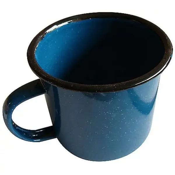 Mug peltre esmaltado azul 12 OZ