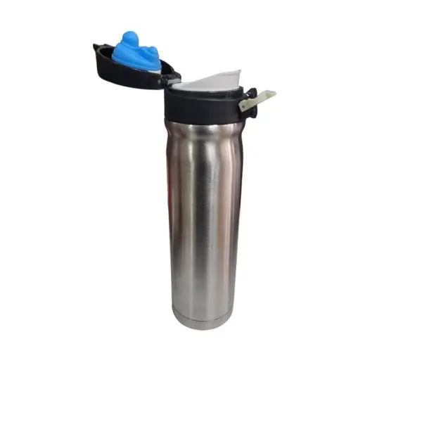 Mug Térmico Inoxidable Con Tapa Negra 16 Onzas