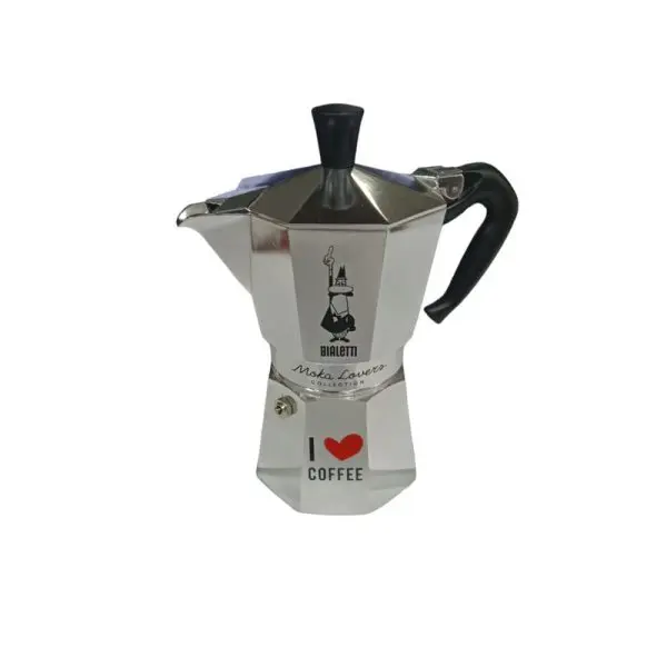 Bialetti Cafetera Moka Lovers 2 Tazas Plateado