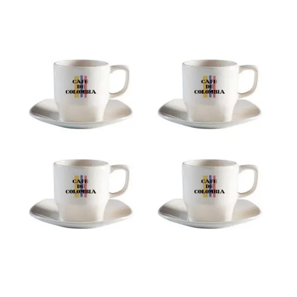 Set Cafe Colombia 4 Puestos /8 Piezas 240 mL