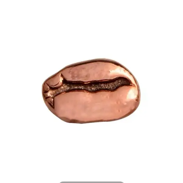 Pin Grano De Cafe Cobrizado Oro Rosa