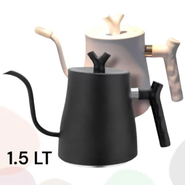 Tetera Cuello Ganso Negra 1.5 Lt