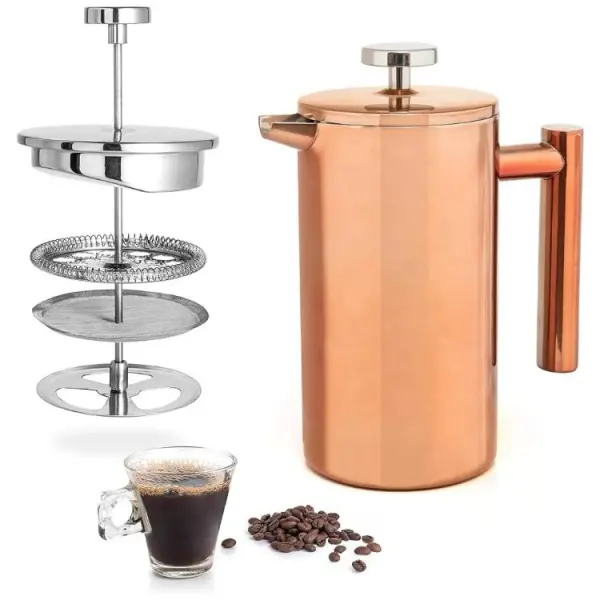 Prensa 100% Inox Cobre Utopia 17 Oz 600ml