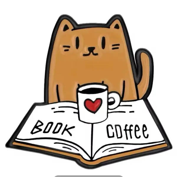 Pin Book Coffe Gato