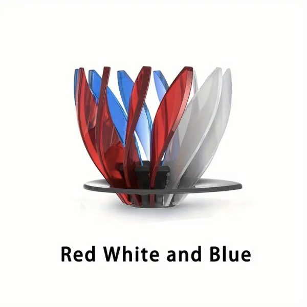 Portafiltro Acrílico V60 Flor De Loto Rojo/Blanco/Azul